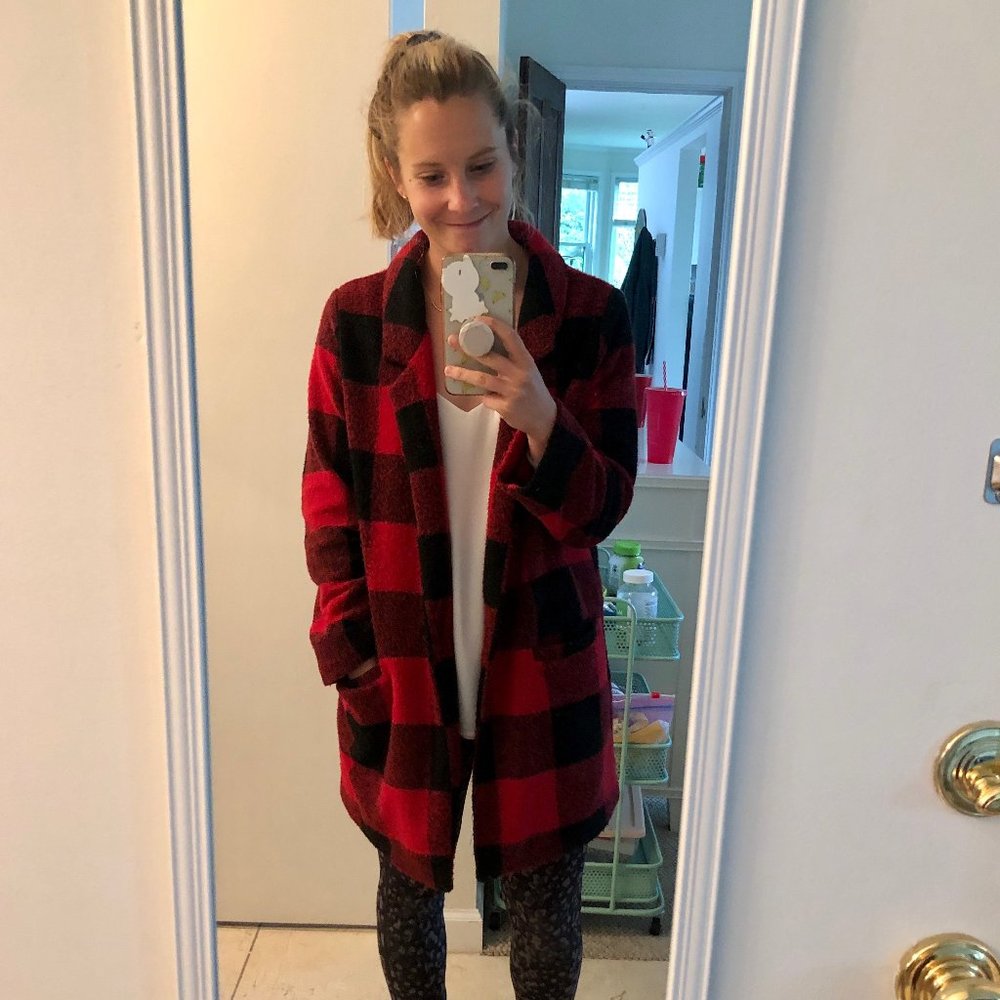 Buffalo Plaid Duster Coat